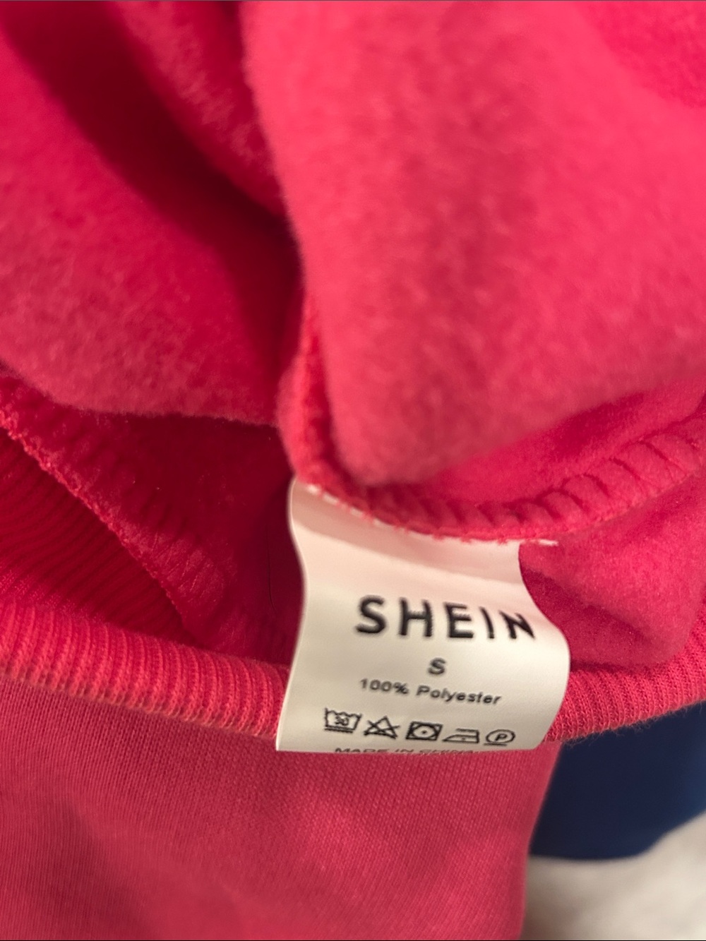 SHEIN Bright Hot Pink Pullover Hoodie - Picture 2 of 2